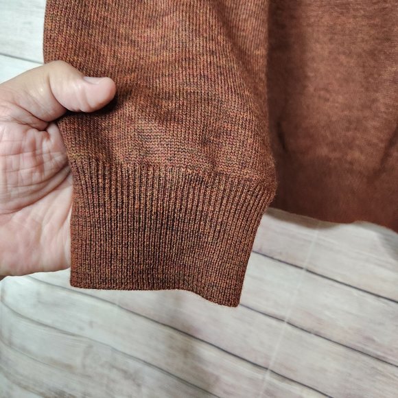 Viyella V-Neck Merino Wool Sweater Long Sleeve Brown Men's Size XXL - Picture 4 of 14